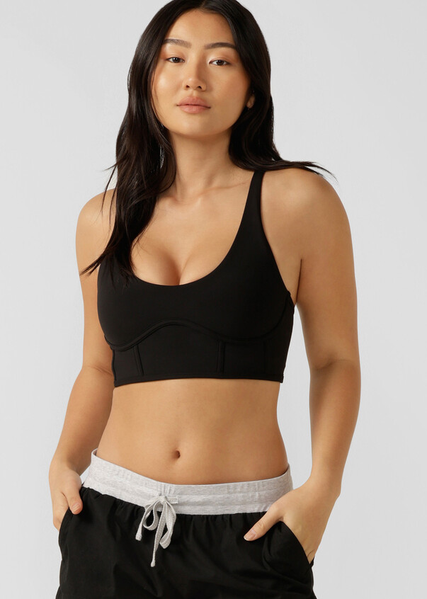 Check Wool Bra Top in Pear - Women | Burberry® Official