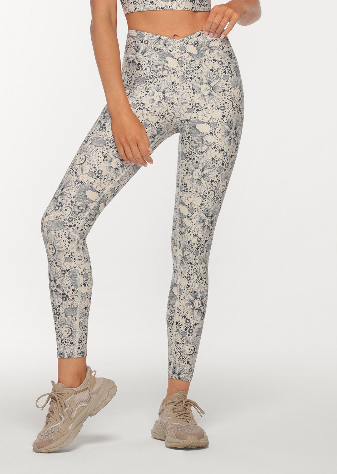 Grey floral sale leggings