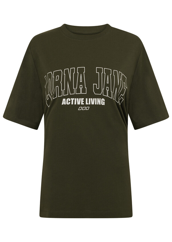 LJ Active Living Relaxed Tee | Green | Lorna Jane AU