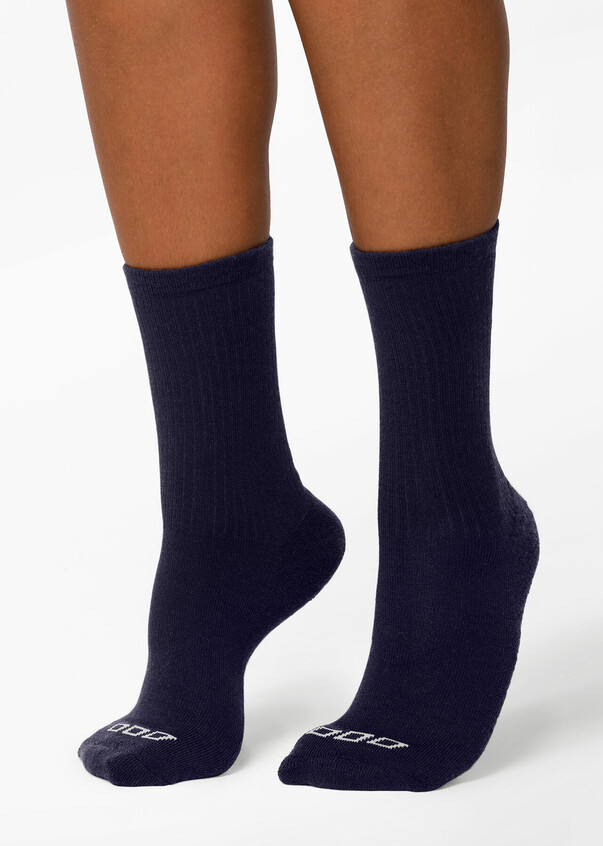 Merino Wool Blend Quarter Crew Sock | Blue | Lorna Jane AU