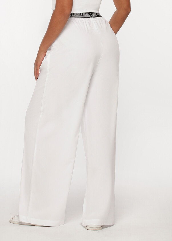 Shop Icon Wide Leg Pant | Women's Pants | White | Lorna Jane AU