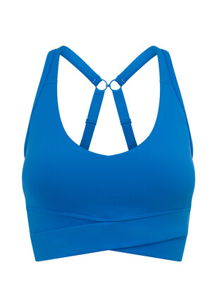 Shop Printed Sports Bra with Transparent Tape Insert Online