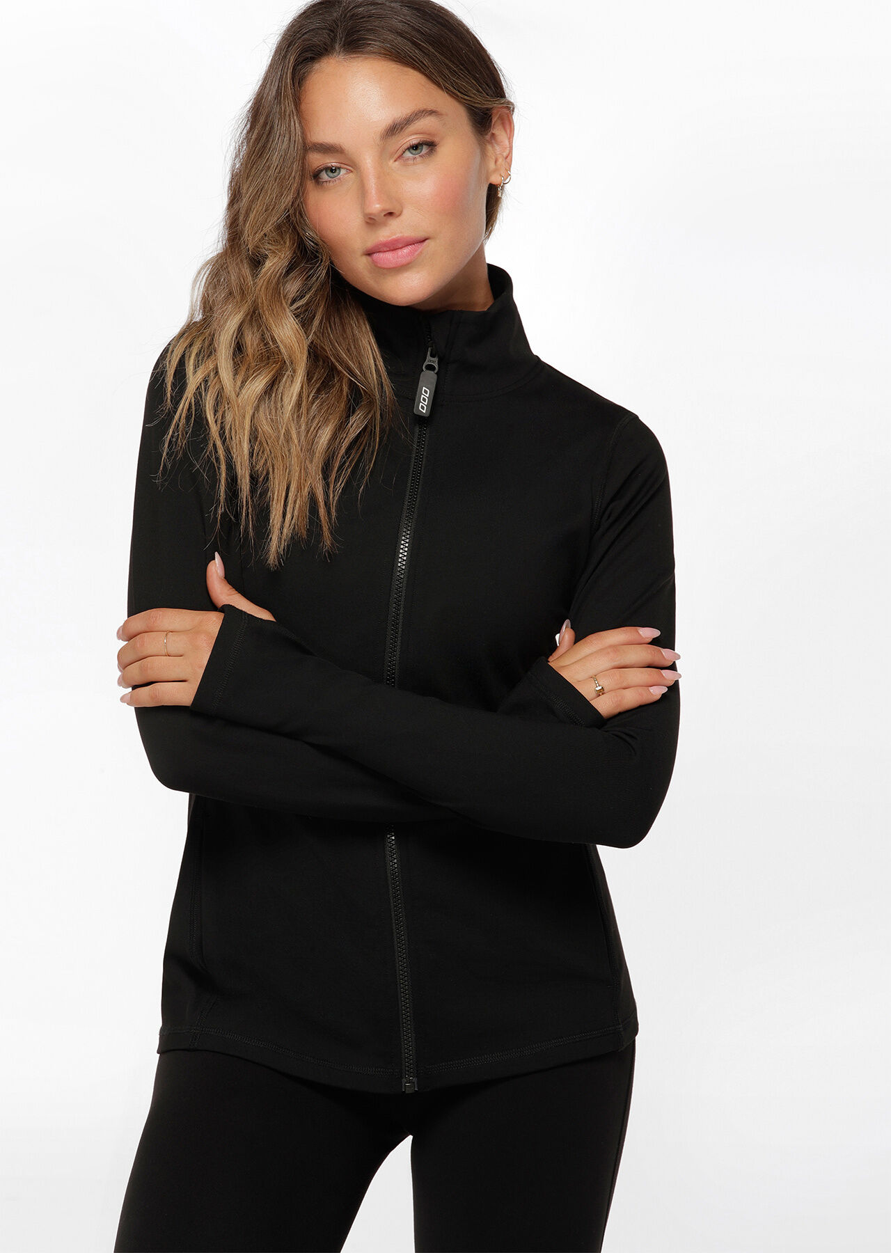 Black zip discount up active jacket