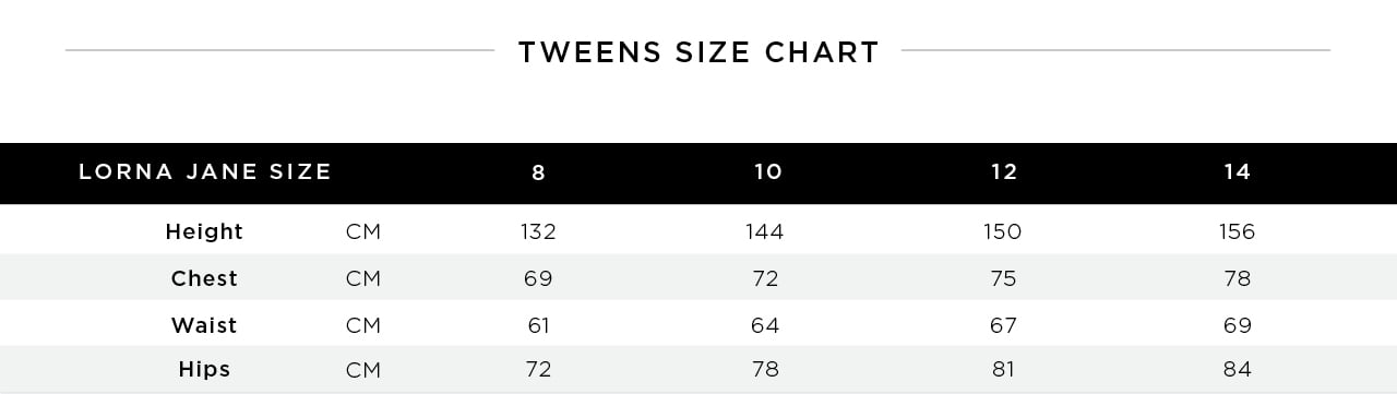 lorna jane sports bra sizing