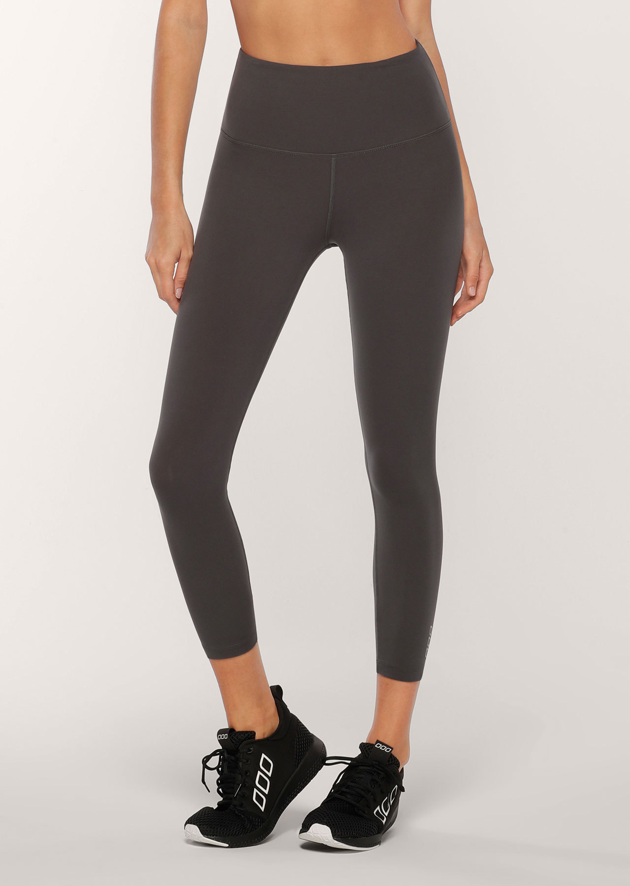 Recycled Lotus Ankle Biter Leggings | Grey | Lorna Jane AU