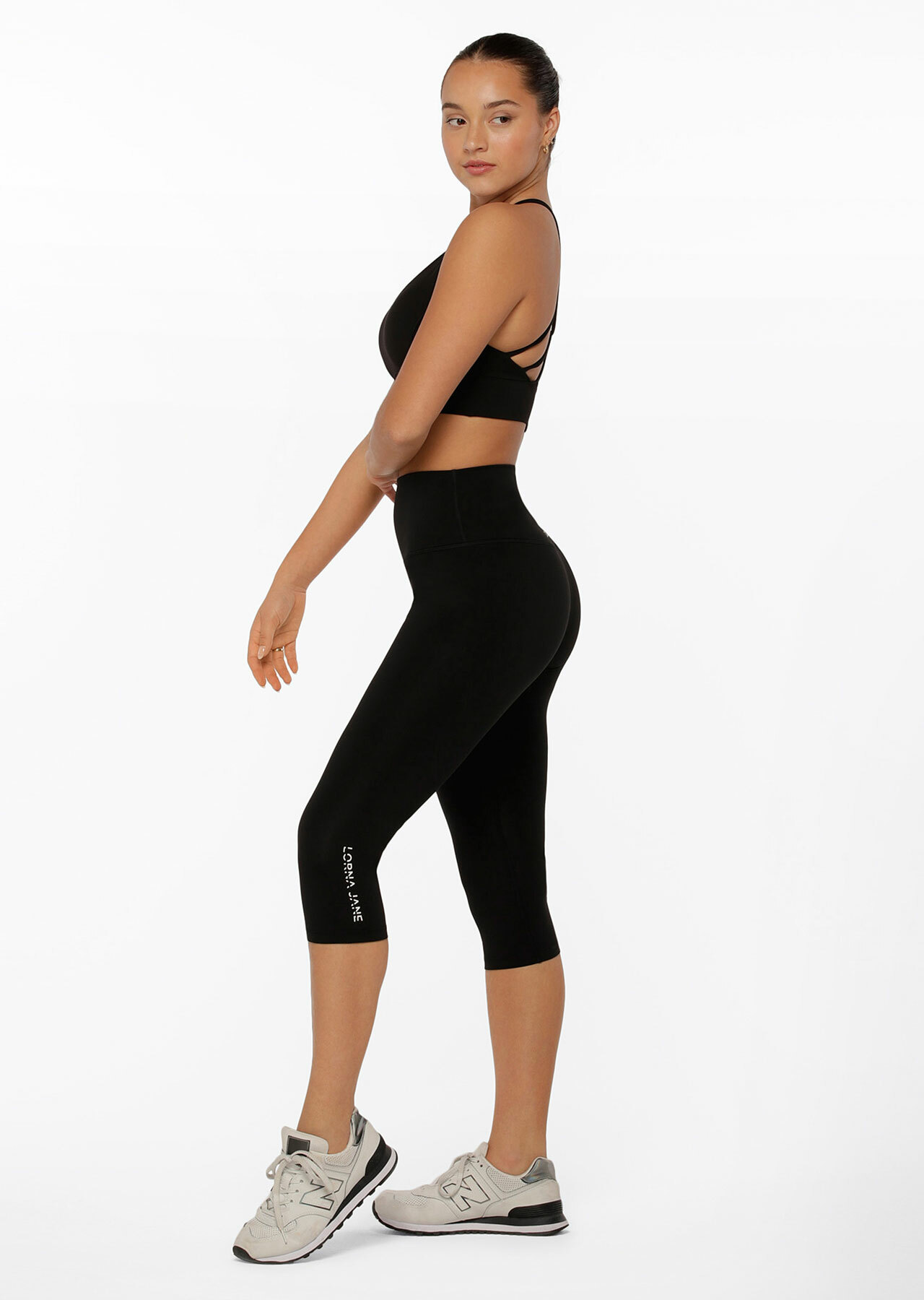 Hi-Fold Lotus 7/8 Leggings | Black | Lorna Jane AU