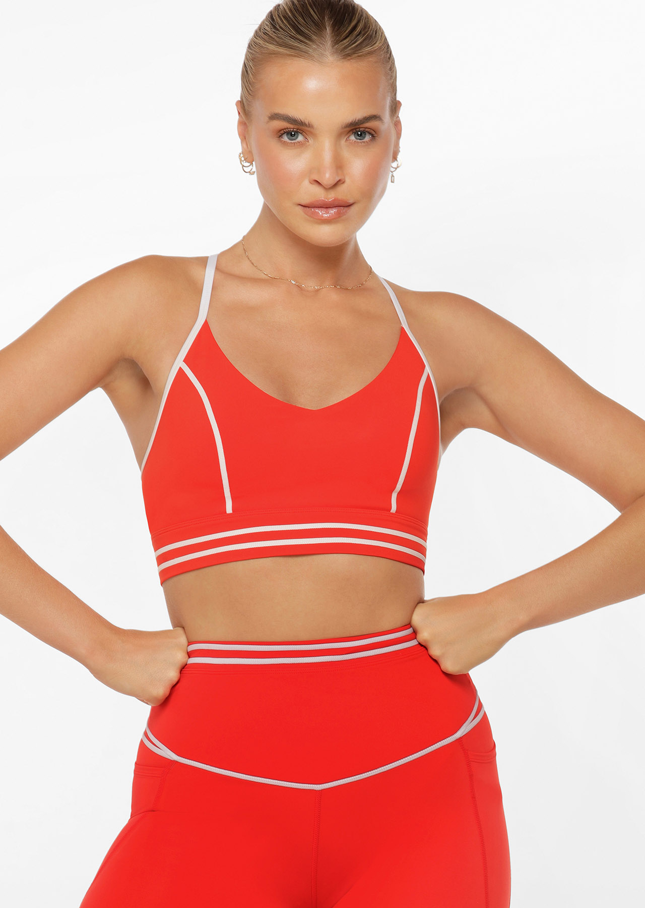 Fast Pace Recycled Sports Bra | Red | Lorna Jane AU