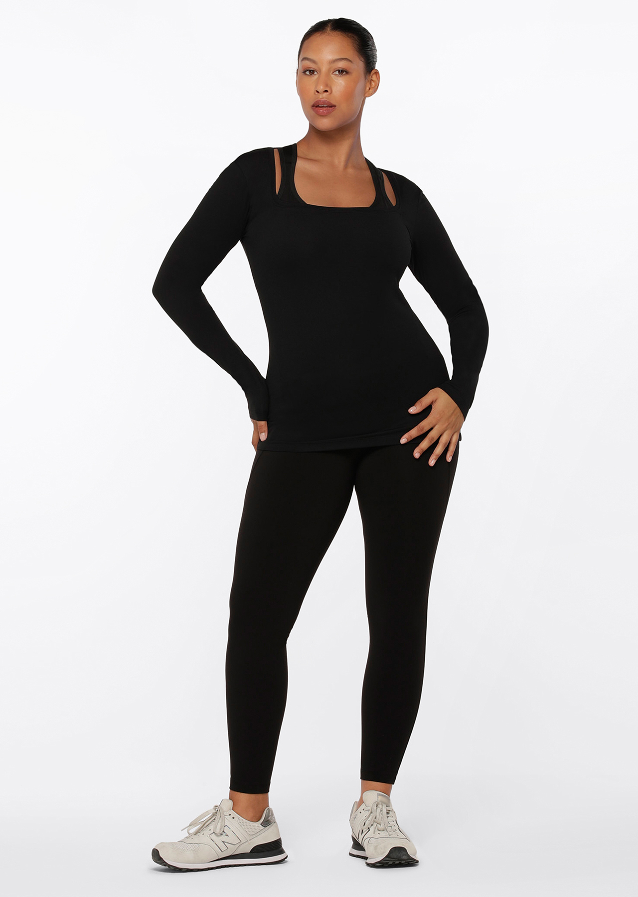 Aloe Vera Long Sleeve Top | Black | Lorna Jane AU