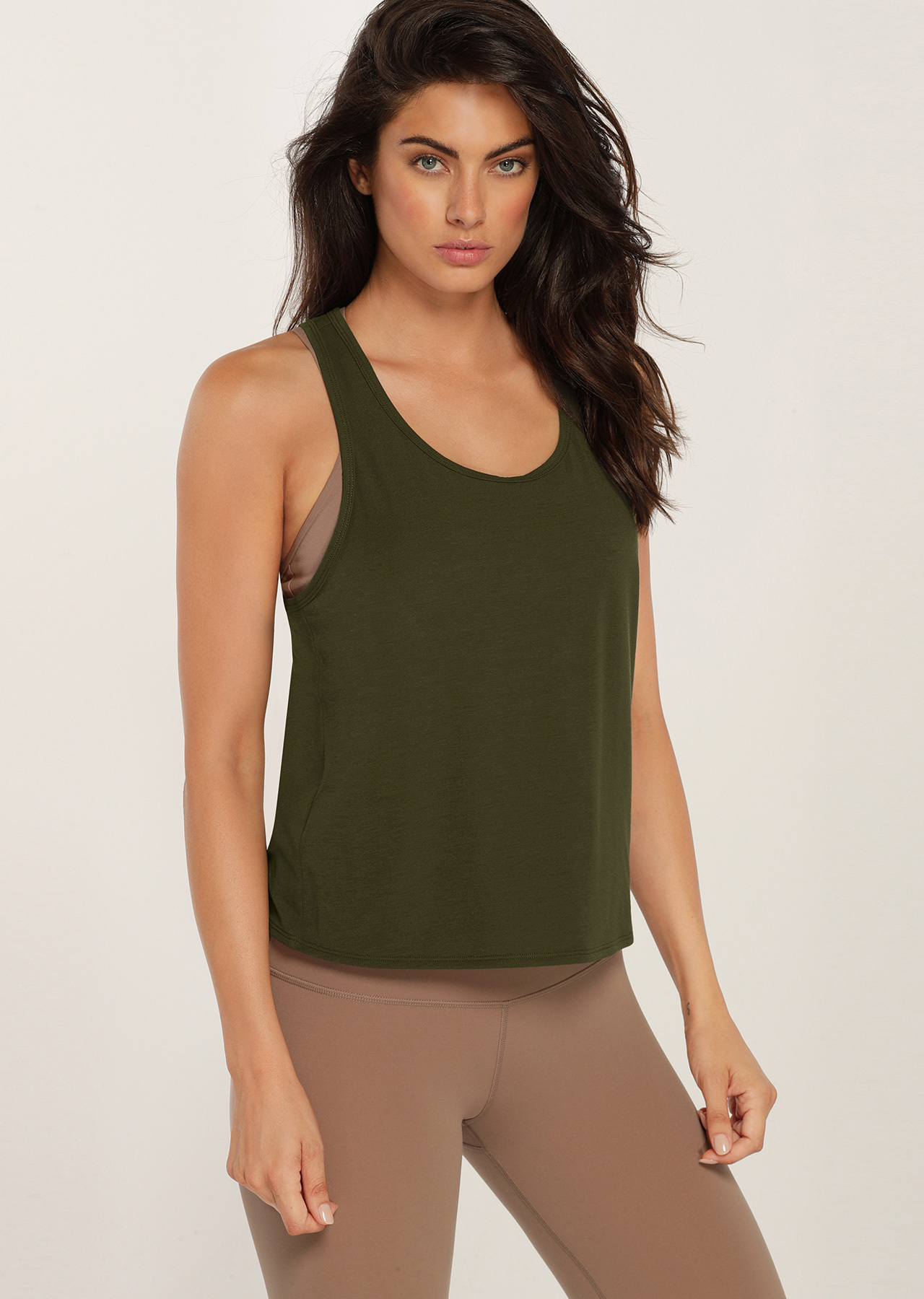 Free Flow Open Back Active Tank | Green | Lorna Jane AU