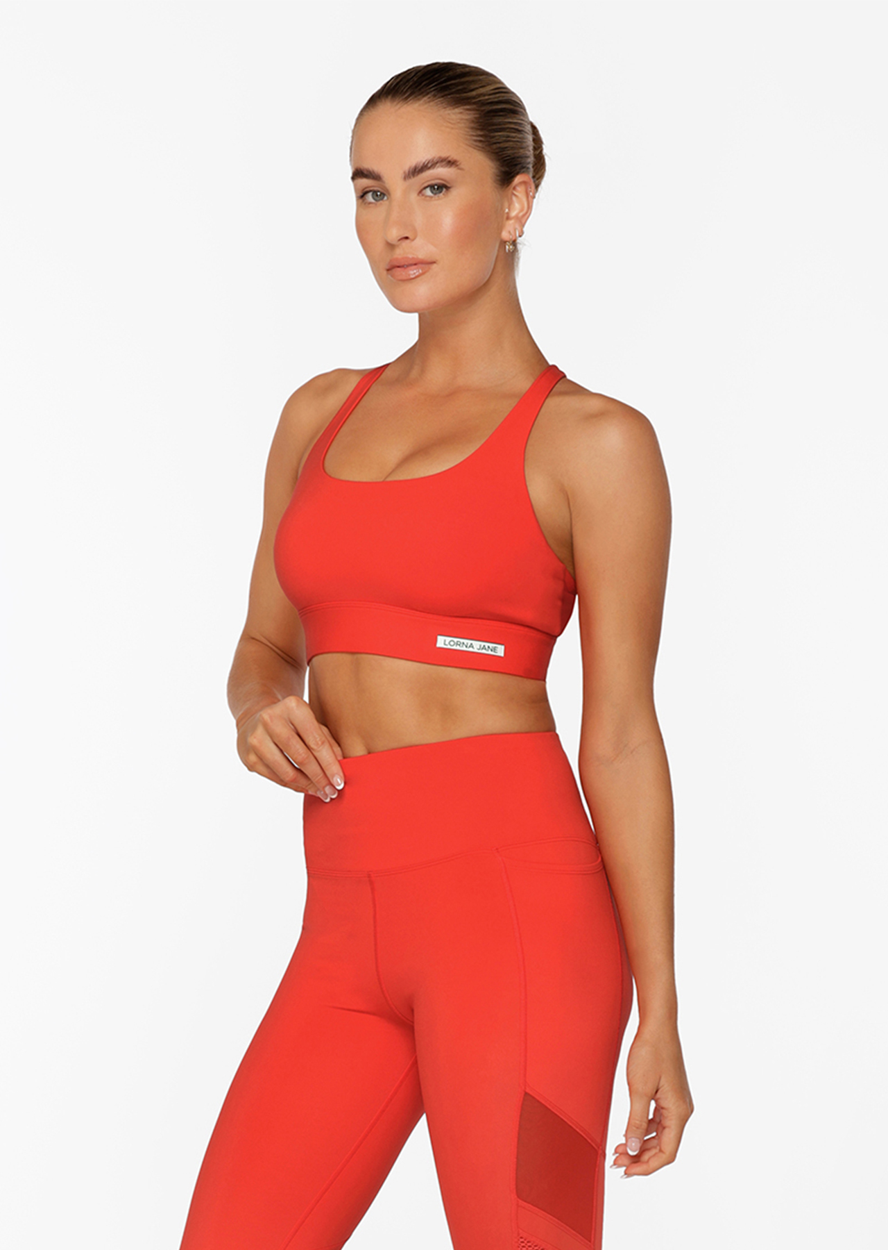 Circuit Recycled Sports Bra, Red