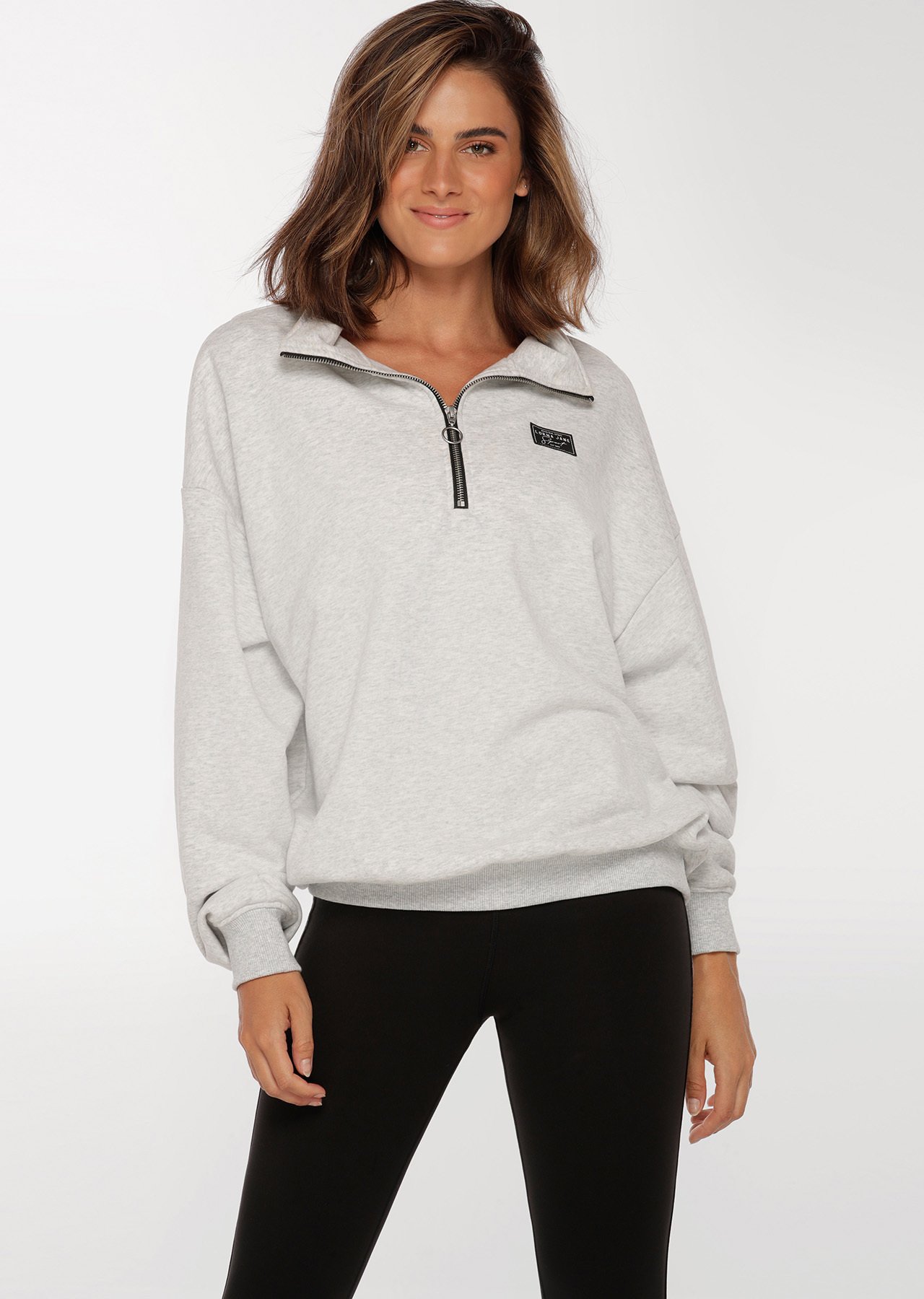 LJ Sport Quarter Zip Sweat | Grey | Lorna Jane AU