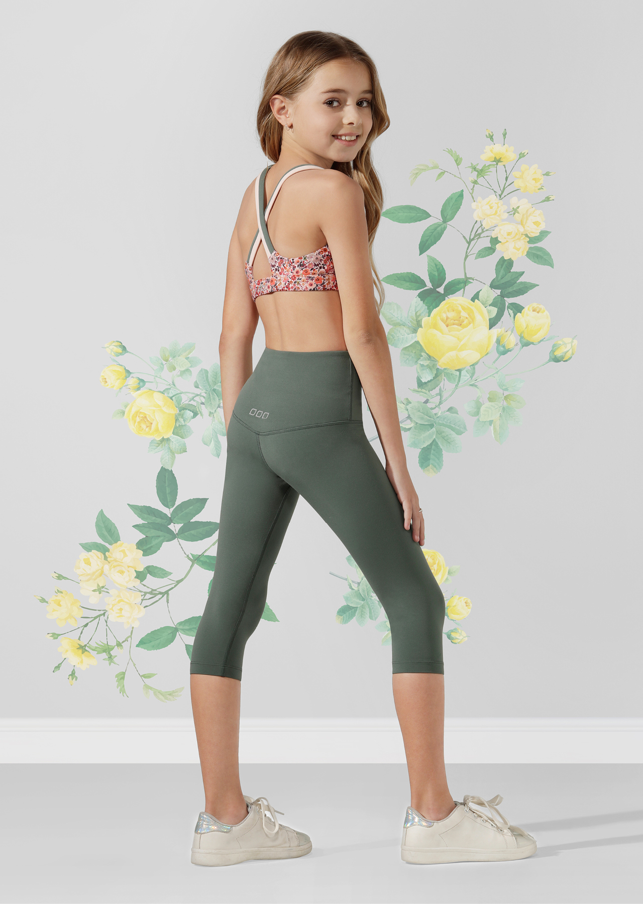 Mini Floral Sports Bra Tween Floral Print Lorna Jane Au